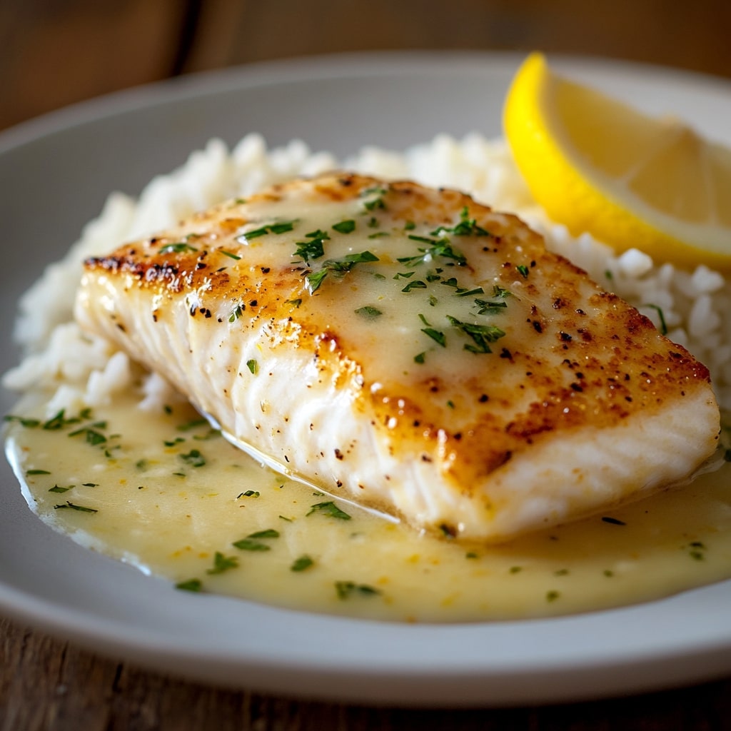 Poisson sauce beurre blanc et riz Ligré